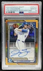 2024 Bowman Draft Jac Caglianone Chrome Auto Gold Refractor 1st #/50 PSA 10