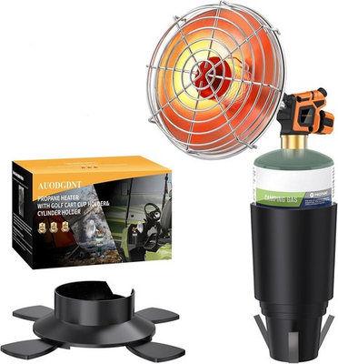 #ad #ad Golf Cart Heater 2000℉ Portable Camping Propane Heater w、Dual Bases Cup Holder $44.13