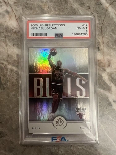 2005 Upper Deck Michael Jordan Reflections card# 12 graded PSA 8 NM-MT