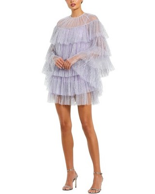 Mac Duggal Cape Mini Dress Women's
