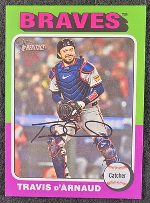 2024 Topps Heritage High No Card #648 TRAVIS D'ARNAUD ATLANTA BRAVES 