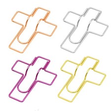 10 Metal Pen Clips Holders for Notebook Cross Shaped Pen Holders School Office