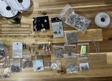 Jewelry Making Supplies Lot Stainless Steel Chains, Charms, Jump Rings, Clasps