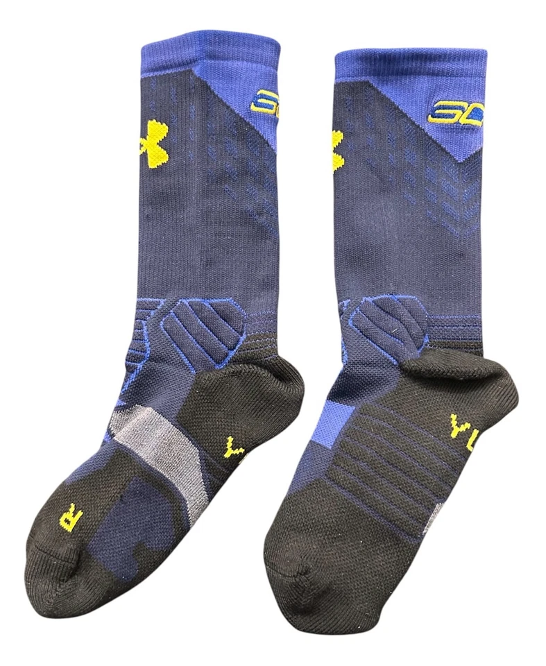 Calcetines de baloncesto Under Armour juveniles YLG (1-4) rendimiento azul marino negro Foto 4 de 4
