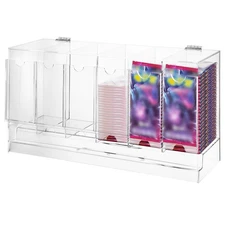 Crystal Clear Acrylic Card Dispenser 6 Slots Display Box Fits 240 Booster Packs