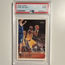 Topps 1996-97 Kobe Bryant #138 Rookie Card PSA 9 Los Angeles Lakers Basketball. rookie card picture