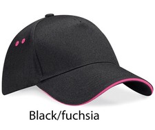 Personalised Embroidered Baseball Cap Contrast Custom Printed Hat Mens Ladies