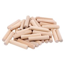 Set 100 Pasadores De Madera 3/8" Ranurados Para Muebles Puertas Y Plantilla