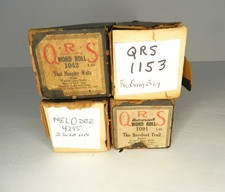 Player Piano Word Rolls  Vintage Lot of 4  by QRS  MelODee  Untested
