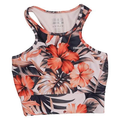 Stronger, Sport-BH, Größe: S, Beige/Orange/Schwarz, Elasthan/Polyester #Ikf