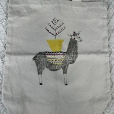 World Market Llama Tote Bag Canvas Shopper NWT