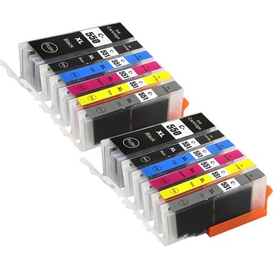 12-Pack Ink Cartridges For Canon Pixma MG7100 MG7150 MG7500 MG7550 – PGI-550XL CLI-551XL Compatible