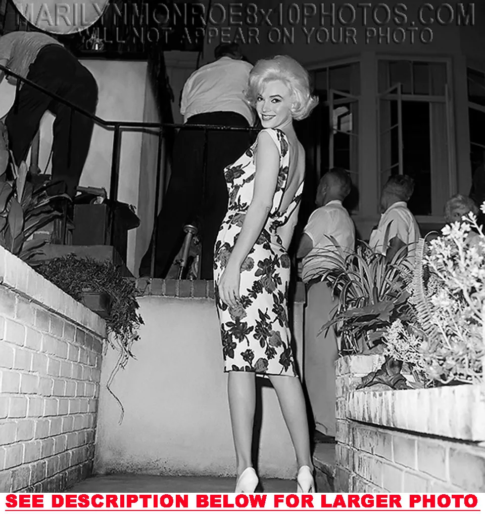 MARILYN MONROE BEAUTY IN FLOWER DRESS 1xRARE8x10 PHOTO eBay