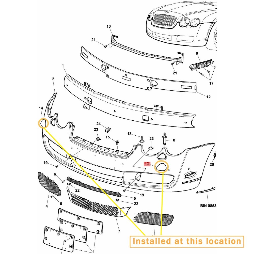 🤝Bentley Continental Front Headlight Washer Cap Cover Kit OE:3W5807938/937