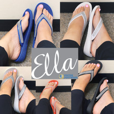 Ladies Diamante Toe Post Flat Low Wedge Jelly Flip Flop Beach Summer Sandals