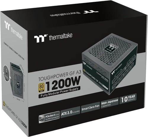 Thermaltake 650W-1200W Toughpower GF A3 ATX 3.0 PSU 80+ Gold PCIe 5 Gen PSU - Picture 37 of 45