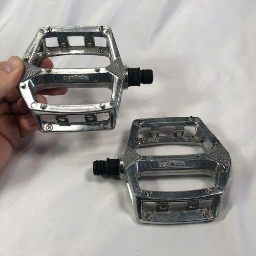 Xpedo B102 BMX Racing Pedals 9/16” Silver SE HTF - FREE FAST SHIPPING