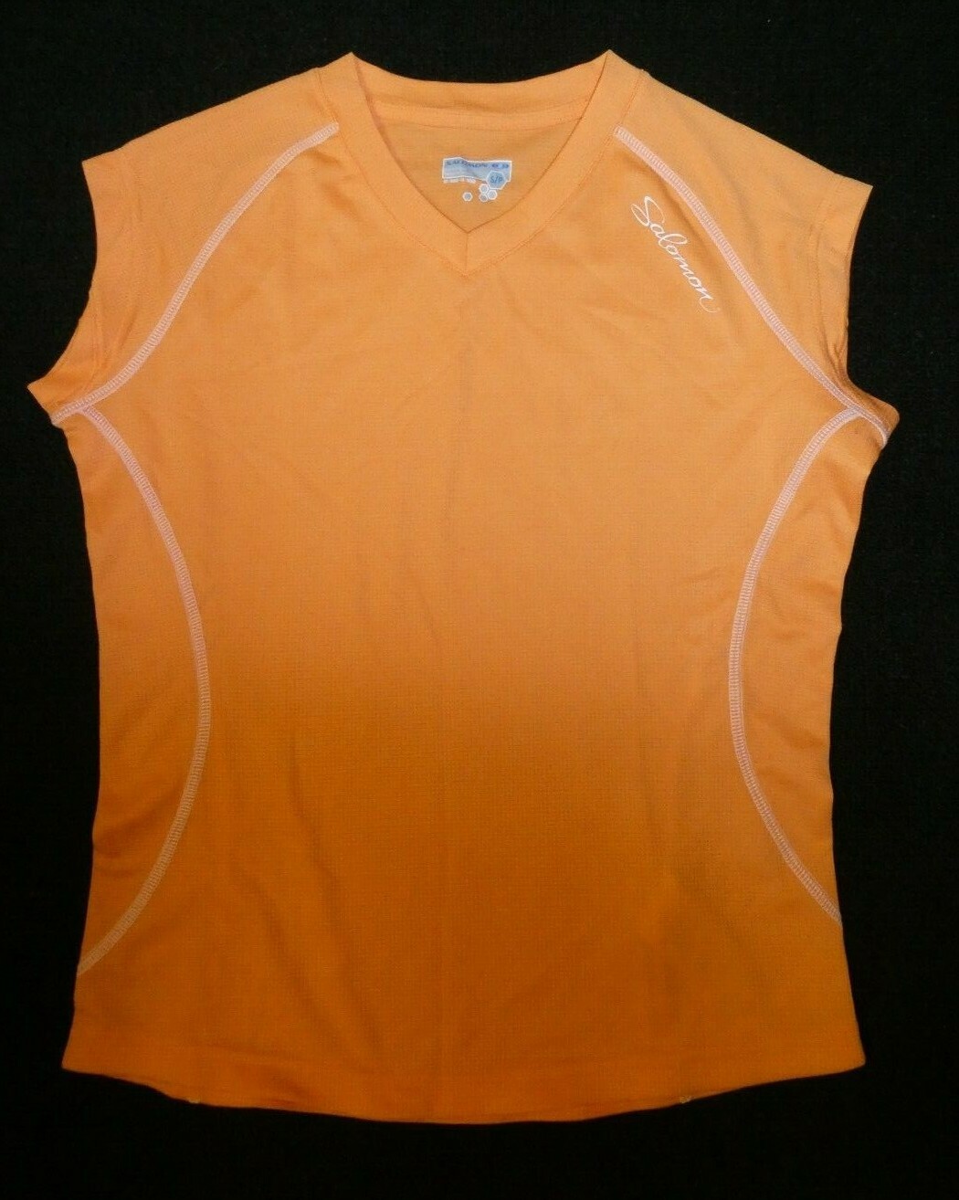 Salomon t shirt donna arancione stampa elasticizzata manica corta taglia S