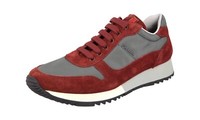 Prada Wildleder Nylon Prax Sneaker - 3E5939 - Rot Grau - Neu - 37