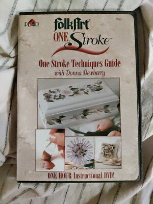  FolkArt One Stroke Techniques Guide DVD OOP 2005 Plaid Art Instructional  
