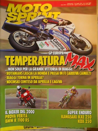 Motosprint 27 1993 Test BMW R 1100 RS - Super Enduro Kawasaki KXE 250