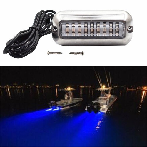 For 3.5" Marine/Boat 27 Blue LED 50W 12V Underwater Pontoon Boat Transom Lights - Picture 4 of 9