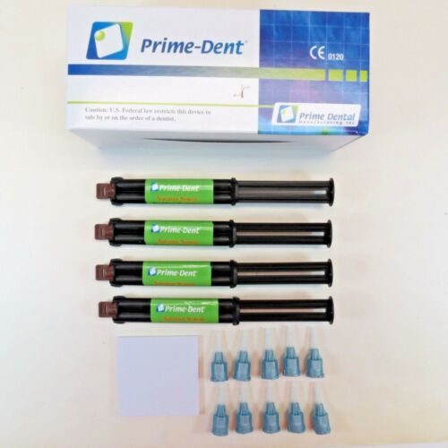 Prime-Dent Doble Cura Automix Dental Luting Cemento 4 Jeringas Kit A2/Tono Natural - Imagen 2 de 3