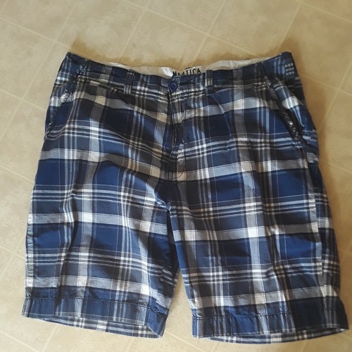 Nautica Men's Plaid Shorts Flat Front Sz 38