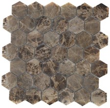 Mosaico Hexagon Pietra Naturale Piastrelle Rivestimento Muro Bagno 42-1311_F 10