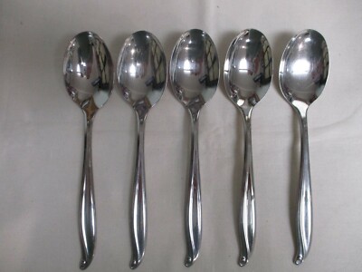 International Stainless Flatware - Trade Winds - 5 Oval Soup/Place Spoons