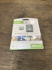PNY 64GB Micro SD Card With SD Card Adapter x 2 Brand New