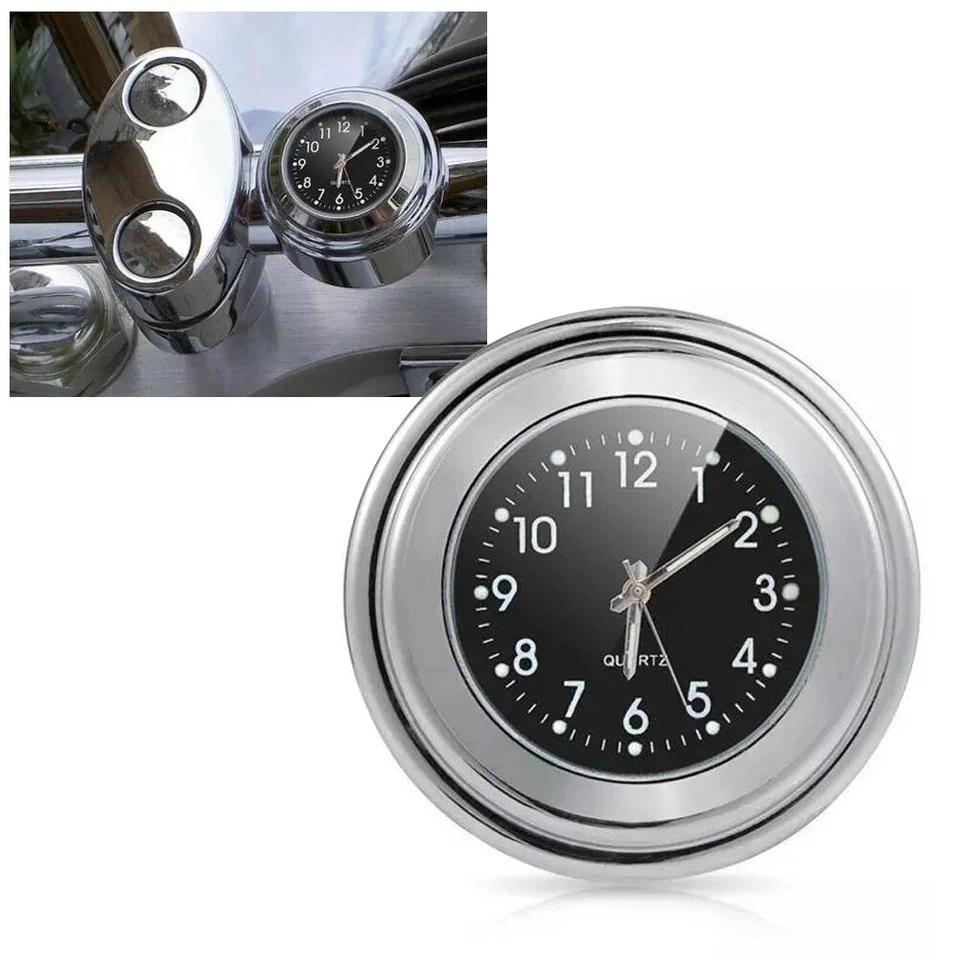 Dial Clock Motorbike Handlebar Motorcycle Handlebar Clock Luminous - Image 4 of 4