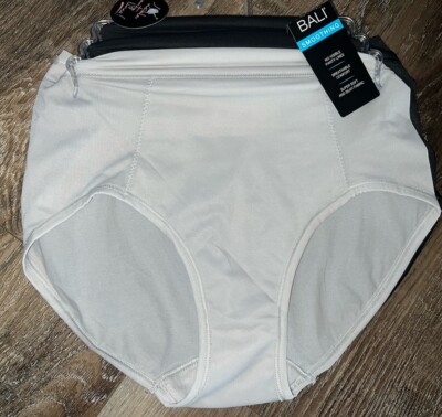 Bali ~ 3-Pair Womens Smoothing Brief Underwear Panties Nylon Blend (B) ~ L/7