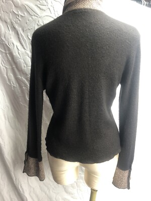 Cardigan En Maille Chaude Hartmut Leetink - Taille XL - Marron Beige - Veste Femme Occasion En Bon état