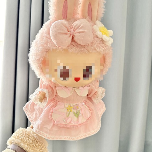 2025 New 38CM The Monsters toy Plush Doll Pink Tulip Skirt Hairpin Set No Toy - Picture 5 of 6