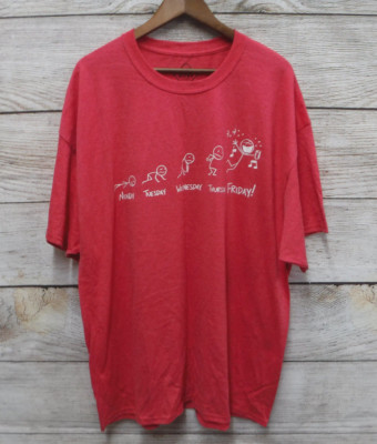 Well Worn Shirt Mens Size 3XL Faded Red Days of the Work Week Party T-Shirt New