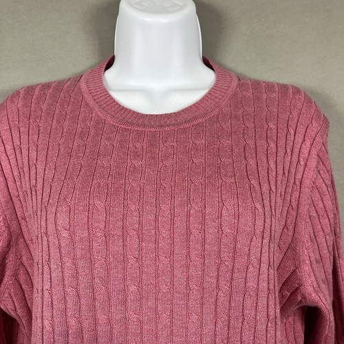 Suéter Express Mujer Medio Rosa Seda Mezcla Cachemira Tejido con Cable Manga Larga - Imagen 2 de 12