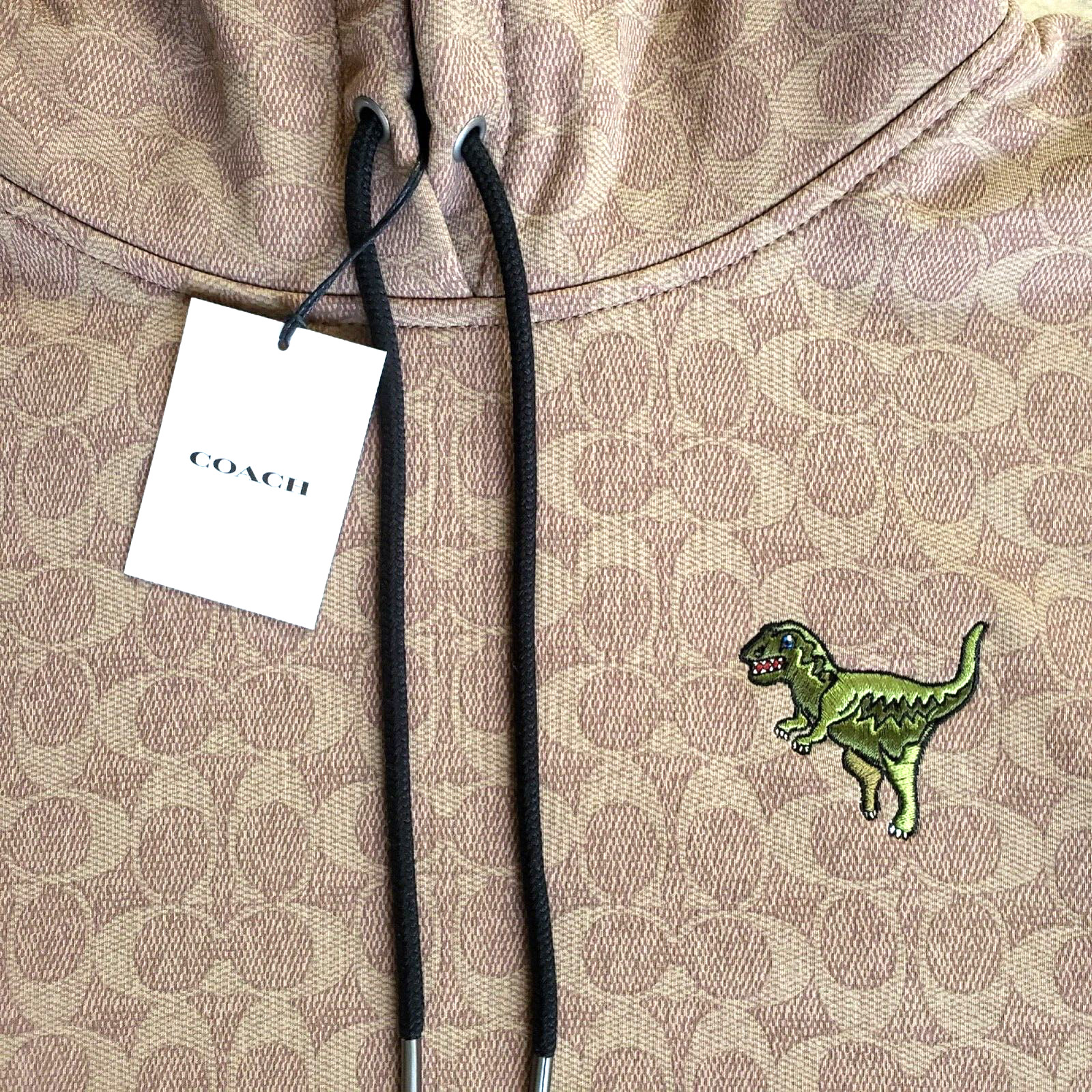 COACH SIGNATURE REXY HOODIE:NWT KHAKI MEDIUM  CF608 image 7