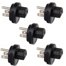  5Pack NEMA 5-15P Male to C13 AC Power Adapter Rated Current 10A Voltage 125V