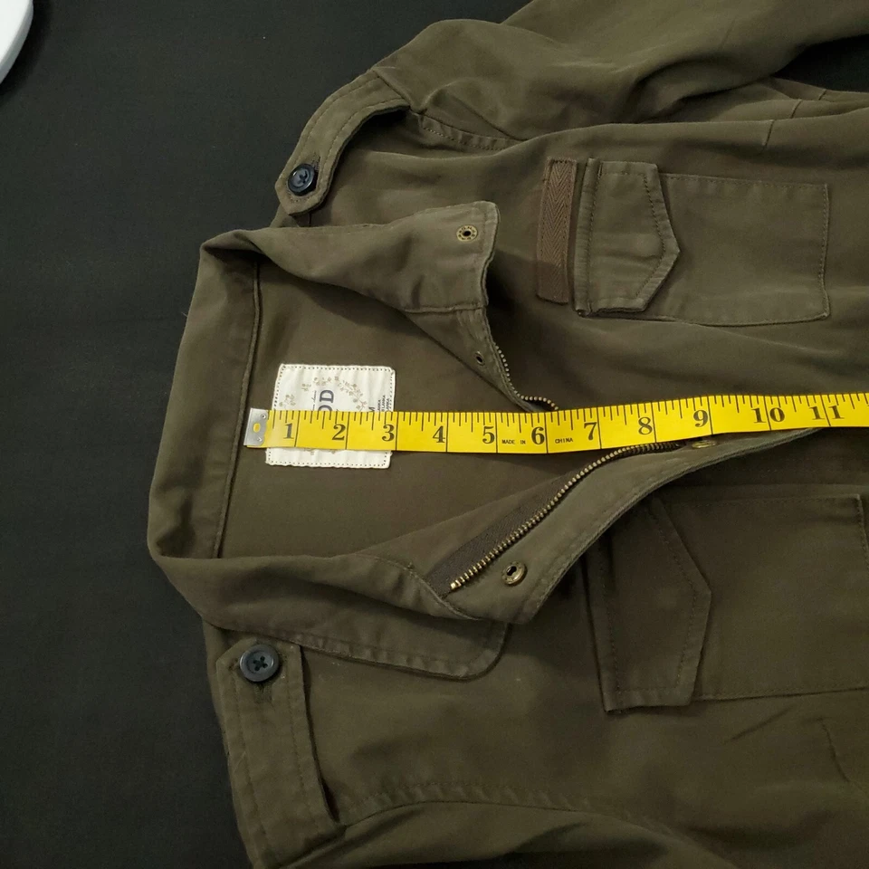 Izod полный молнии куртка женщин средний военный зеленый боя на шнурке карманы Топ - Изображение 3 из 4