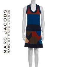 Marc by Marc Jacobs Mini ColorBlock Women Navy Dress Size S