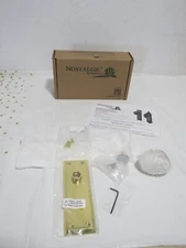 Nostalgic Warehouse New York Plate Single Dummy Knob in Polished Brass - 733152