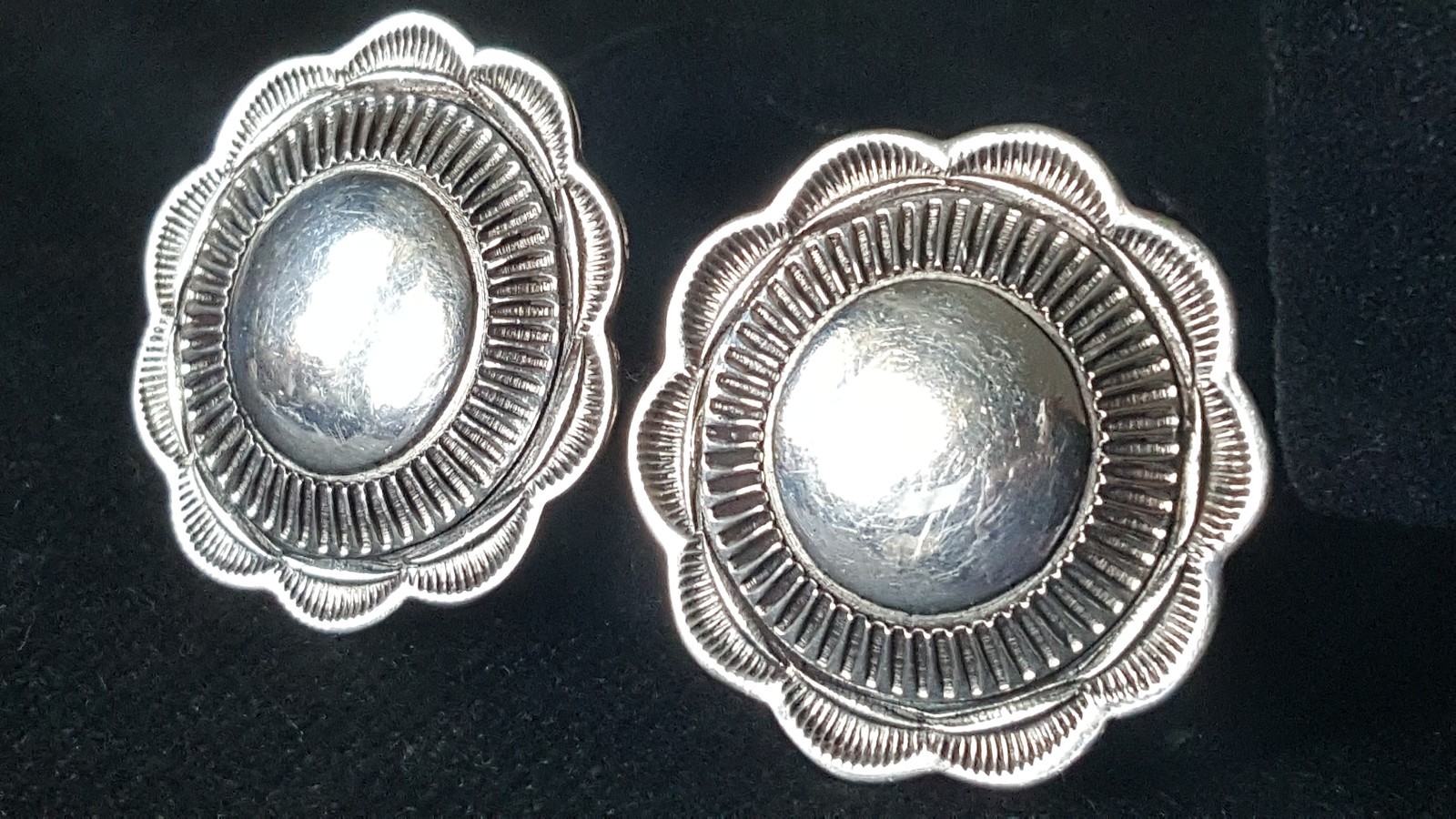 MEXICAN Design Solid Sterling Silver Earrings  BE… - image 3
