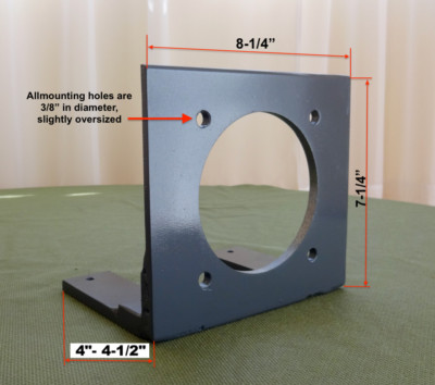 Motor Mounting Bracket for Baseless  Frame  Type 56C Motors. Extra Heavy Duty