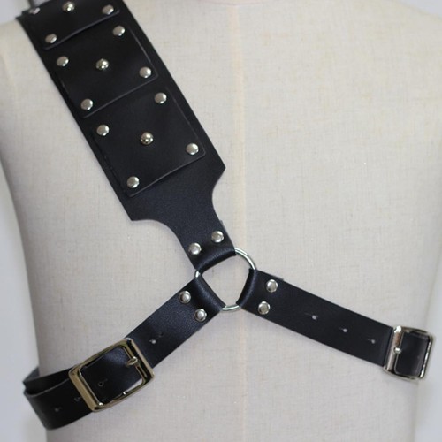 Sword Shoulder Scabbard Holder Back Sheath Buckle Strap Retro Black