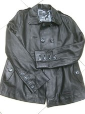 Next Leather Jacket 10 Bnwt £150 Peplum Soft Black Double Breasted Short Coat