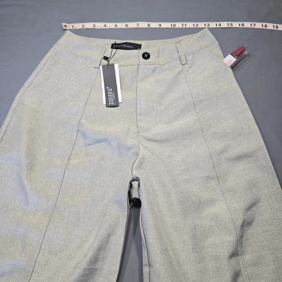 Pantalones Zanzea Marrón Ligeros Anchos Pierna Recta Y2k Mamá NUEVO Mujeres Talla M Cremallera Foto 4 de 4