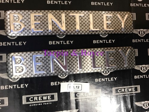 Bentley Badge Original Bentley Engine Turned Aluminum Best Look Badge OEM NEW - Bild 2 von 11