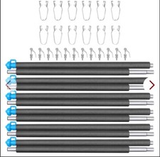 Universal Trampoline Replacement Enclosure Poles With Clamp And Hardware