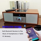 WISCENT Vintage Bluetooth Stereo CD Player FM Radio USB AUX Home HiFi System
